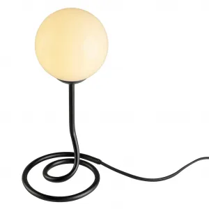 Настольная лампа OTTO home Orrell G9 1 шт. Ø 12 см, В: 31,3 см, комбинированный материал - металлическая основа с белым стеклянным абажуром Otto Home, Schwarz matt, weiß