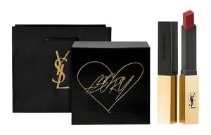 SAINT LAURENT Черный золотой макияж бокс легко растушевываемый велюр для естественного стойкого тона помада+парфюм