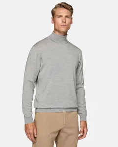 Мужской шерстяной свитер с длинными рукавами Boggi Milano, серый