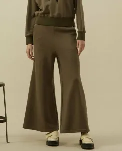 Широкие расклешенные брюки из хлопка Cupra Plain People, цвет Khaki Gray