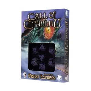 Полисет черный с фиолетовым (7) (Ужасы в Восточном экспрессе), Call of Cthulhu Dice (Limited Edition)