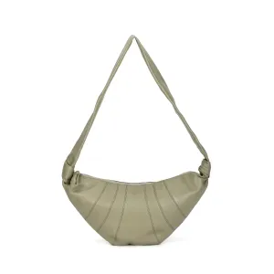 Lemaire Сумка-круассан из коровьей кожи серии croissant, сумка-круассан через плечо средний размер женская серый хаки