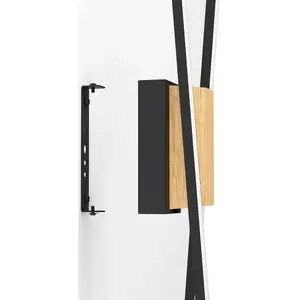 Настенный светильник PANAGRIA, алюминий, сталь, дерево и пластик, лампа для коридора LED-модуль 1 шт. Теплый белый свет, потолочная лампа, 57 см, лампа для гостиной, лампа для коридора, лампа для кухни Eglo, черный/коричневый