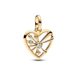 Шарм Heart & Rays Medallion Pandora, покрытие - золото