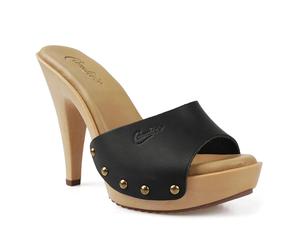 Сандалии Candie's Viviana OMG Platform Sandal, Black Leather