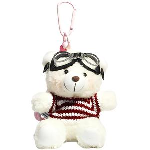 Bowl Белый пилот медвежонок плюшевый кулон высота 11см