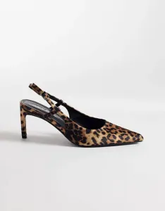 Леопардовые туфли на каблуке с открытой пяткой Public Desire Salsa