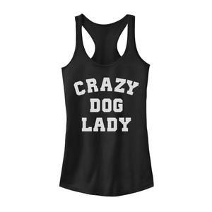Майка с графическим рисунком Crazy Dog Lady для юниоров, черный