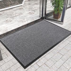 Dajiang Ковер 180х300 см из ПВХ для входа, коммерческий, устойчивый к износу и скольжению, серия Ring Solid, серый и серебристый