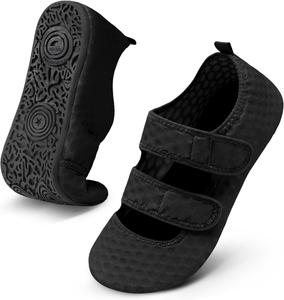 Обувь для воды Barerun для женщин и мужчин, широкая, пляжная, плавательная, аквааэробика, быстросохнущие, для бассейна, реки, моря, сандалии, нескользящие, черный