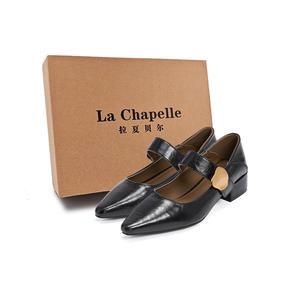La Chapelle Туфли Мэри Джейн на массивном каблуке 3,4 см, женские, черные