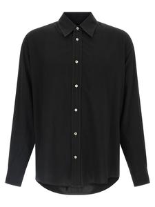 Рубашка из вискозы и шерсти LEMAIRE, черный
