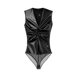 Боди Versace Knotted Bodysuit, Black
