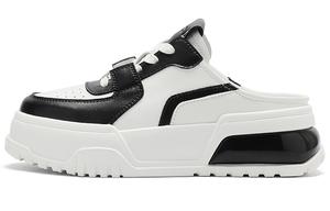 Закрытые тапочки женские ELLE, черно-белые