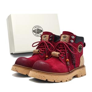 Короткие ботинки Combat Unisex Palladium, красный wine[women's, suggestion: size down]