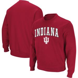 Мужской свитшот с круглым вырезом Crimson Indiana Hoosiers Arch & Logo Colosseum