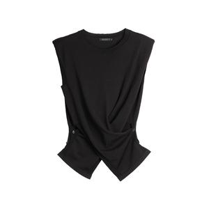 Тонкий вязаный свитер с круглым вырезом для женщин ELLE, черный