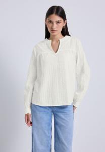Блуза Street One Studio MIT RÜSCHEN, Weiß/Off-White