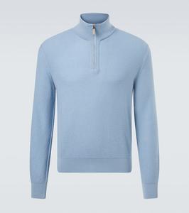 Кашемировый свитер с высоким воротником Zegna, Light Blue