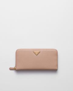 Большой кошелек из сафьяновой кожи Prada, бежевый