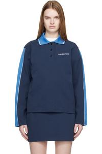 Толстовка с воротником-поло Punto Casablanca, темно-синий