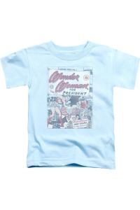 Футболка с коротким рукавом DC Comics Wonder Woman For President для детей Gildan, светло-голубой