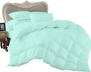 BesBedding Комплект постельного белья из длинноволокнистого хлопка плотностью 500 г/м² в цвете aqua blue Aqua Blue