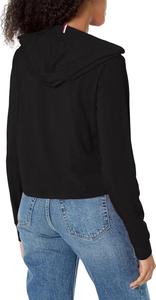Женская легкая укороченная толстовка с капюшоном Tommy Hilfiger, Black