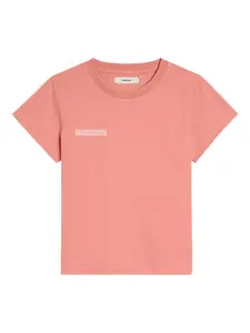 Футболка с круглым вырезом Pangaia Kids, розовый