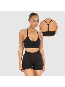 SMILODOX Спортивный бюстгальтер Solid Scrunch Icon, черный