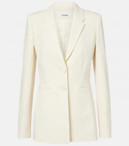 Креповый блейзер Bennet из смесовой шерсти Fforme, белый