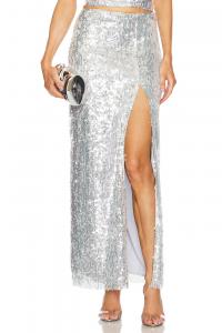 X revolve seona макси юбка Michael Costello, серебряный