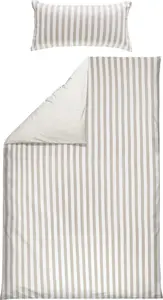 Двустороннее постельное белье , серо-белое, 1x 155x200 см + 1x 40x80 см Erwin Müller