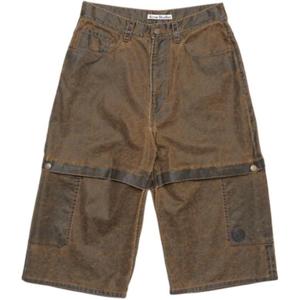 Бермуды прямого кроя Acne Studios, коричневый