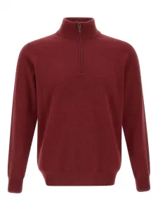 Свитер с высоким воротником и молнией до середины Kangra, красный