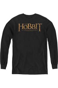 Футболка с длинным рукавом The Hobbit Logo для детей Gildan, черный