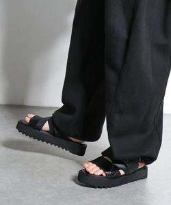 Мужской комплект уличной одежды: сандалии на подошве «акулий нос» 1969 Lovehunter, цвет Black