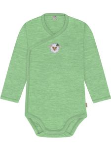 Normani Outdoor Sports Детский боди из шерсти мериноса, боди с длинными рукавами и запахом, зеленого цвета