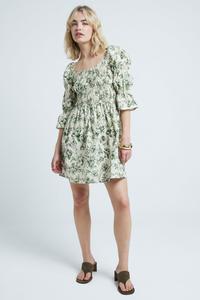 Платье мини со сборками River Island, бежевый