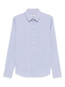 Полосатая рубашка на пуговицах Sandro, синий