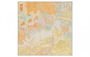 Шёлковый шарф Faubourg для женщин HERMES