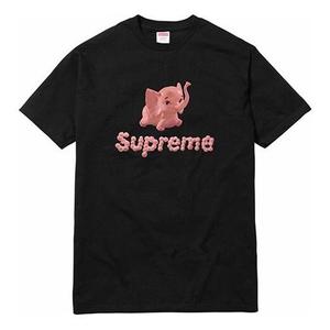Футболка ss17 elephant tee black small short sleeve Supreme, черный