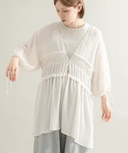 Передняя ленточная туника Kbf, цвет Ivory