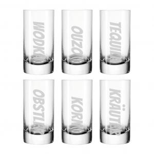 Рюмка Набор стопок Stamper, 55 мл, 6 шт., прозрачные Luxentu, прозрачный