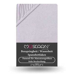 Простыня премиум-класса из джерси 180x200 см - 200x220 см + кровать с пружинным матрасом 40 см с эластаном серебристого цвета Müskaan