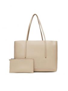 Женская сумка Foil Logo Tote W/Pouch LV04F3274G Calvin Klein, бежевый