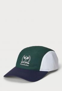 Бейсболка Polo Ralph Lauren WIMBLEDON MESH PANELED RIPSTOP CAP, Moss Agate/Refined Navy/Dark Blue