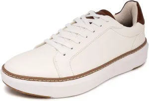 Мужские повседневные кроссовки Nautica Casual Court, классические низкие модели на шнуровке, удобные для ежедневной ходьбы, с прочной подошвой и верхом из веганской кожи, белый