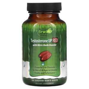 Добавка Irwin Naturals Testosterone UP Red с усилителем оксида азота, 32 капсулы