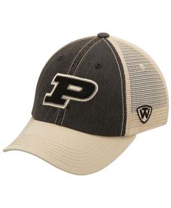 Мужская черно-коричневая кепка Purdue Boilermakers Offroad Trucker Top of the World